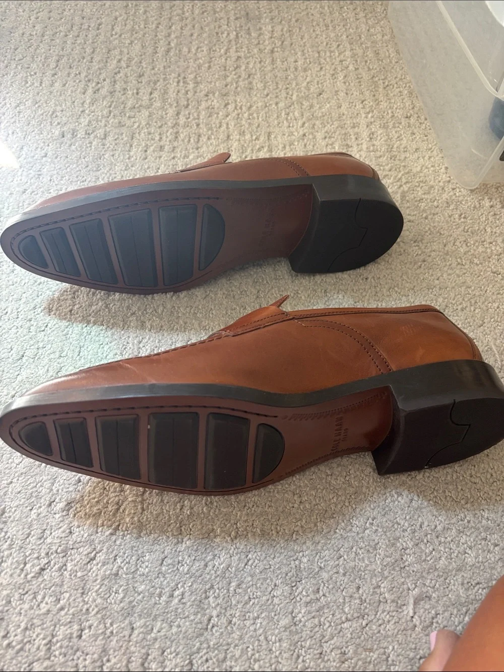 Cole Haan Men’s Cognac Leather Penny Loafers